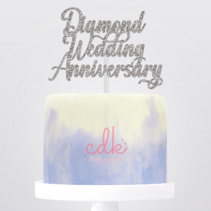 Diamond Wedding - Anniversary Cake Topper