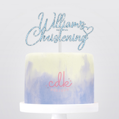 Personalised Christening Cake Topper