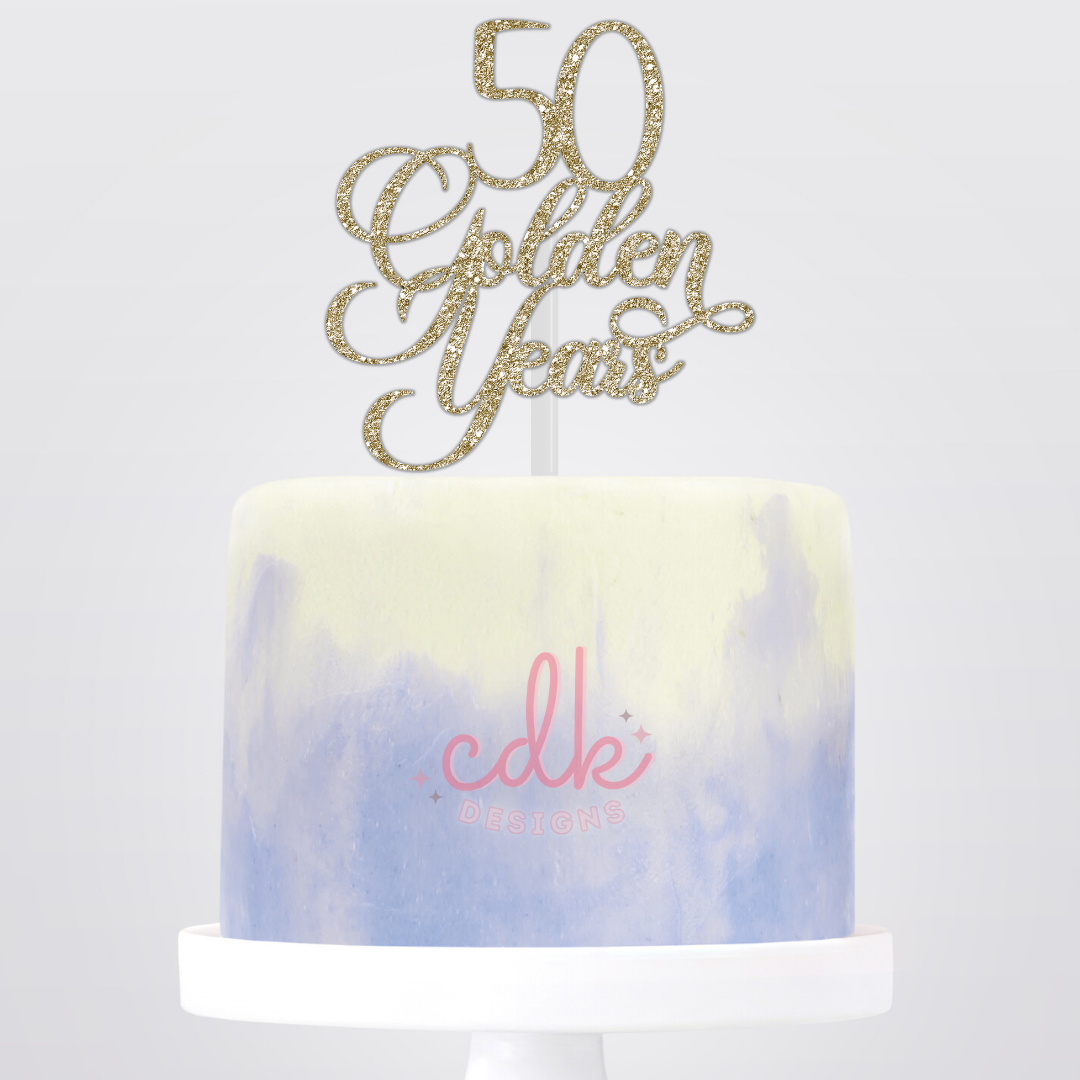 50 Golden Years - Anniversary Cake Topper