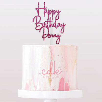 Personalised Happy Birthday Cake Topper