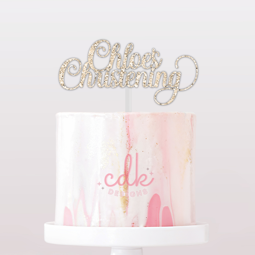 Personalised Christening Cake Topper