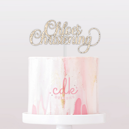 Personalised Christening Cake Topper