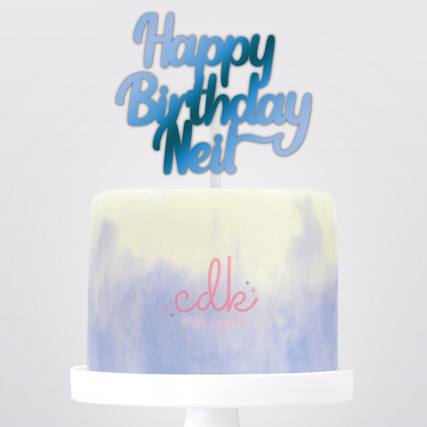 Personalised Happy Birthday Cake Topper