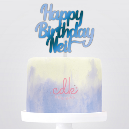 Personalised Happy Birthday Cake Topper