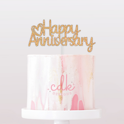Happy Anniversary Cake Topper