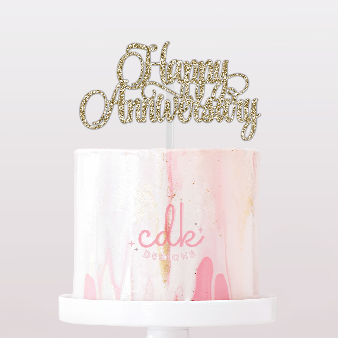 Happy Anniversary Cake Topper