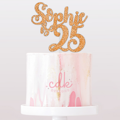 Personalised Happy Birthday Cake Topper