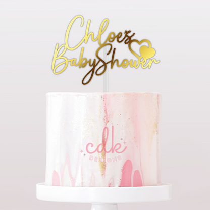 Personalised Baby Shower Cake Topper