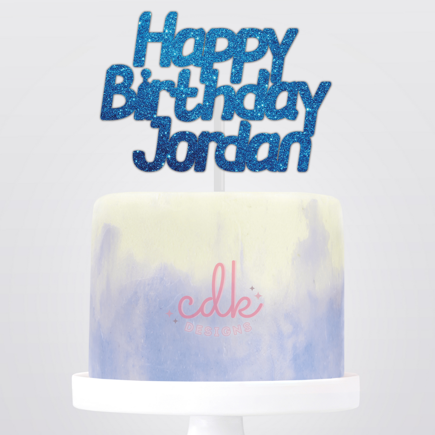 Personalised Happy Birthday Cake Topper