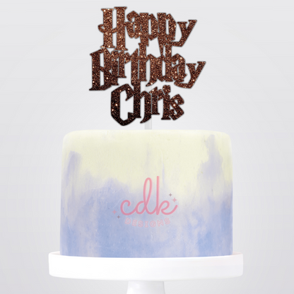 Personalised Happy Birthday Cake Topper