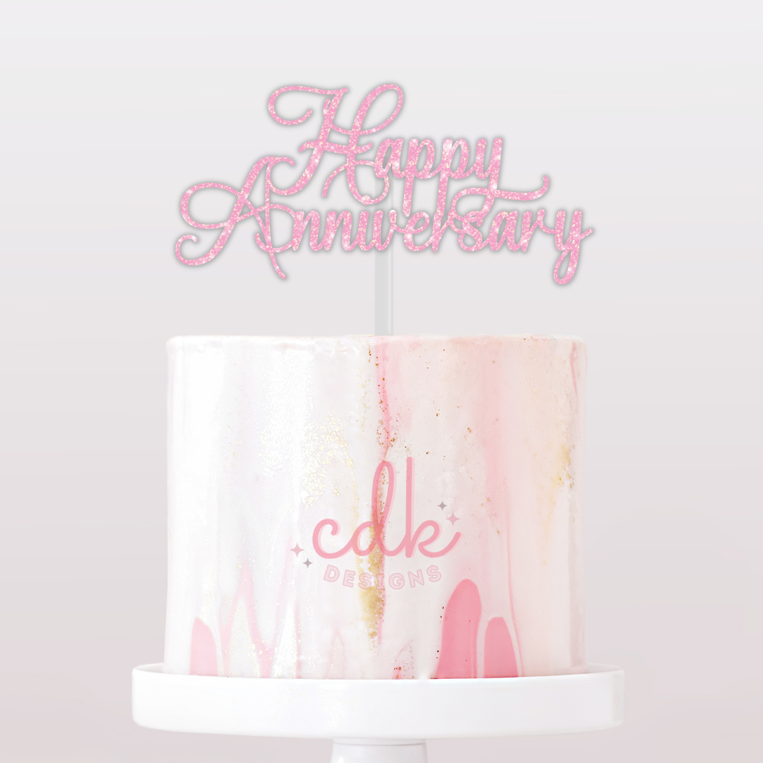 Happy Anniversary Cake Topper