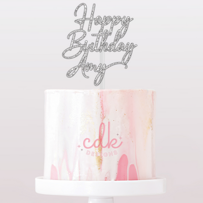 Personalised Happy Birthday Cake Topper