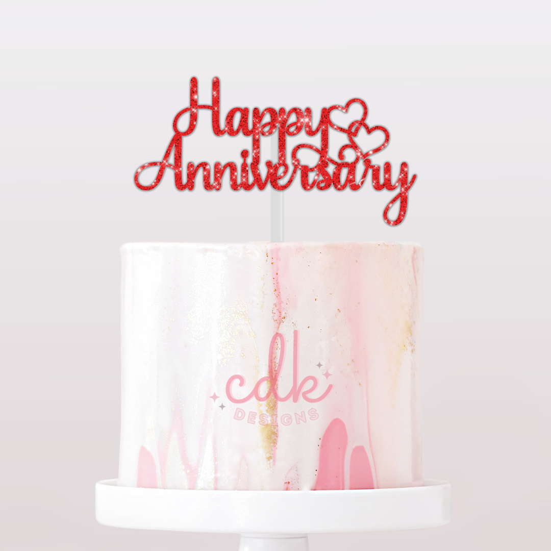 Happy Anniversary Cake Topper
