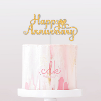 Happy Anniversary Cake Topper